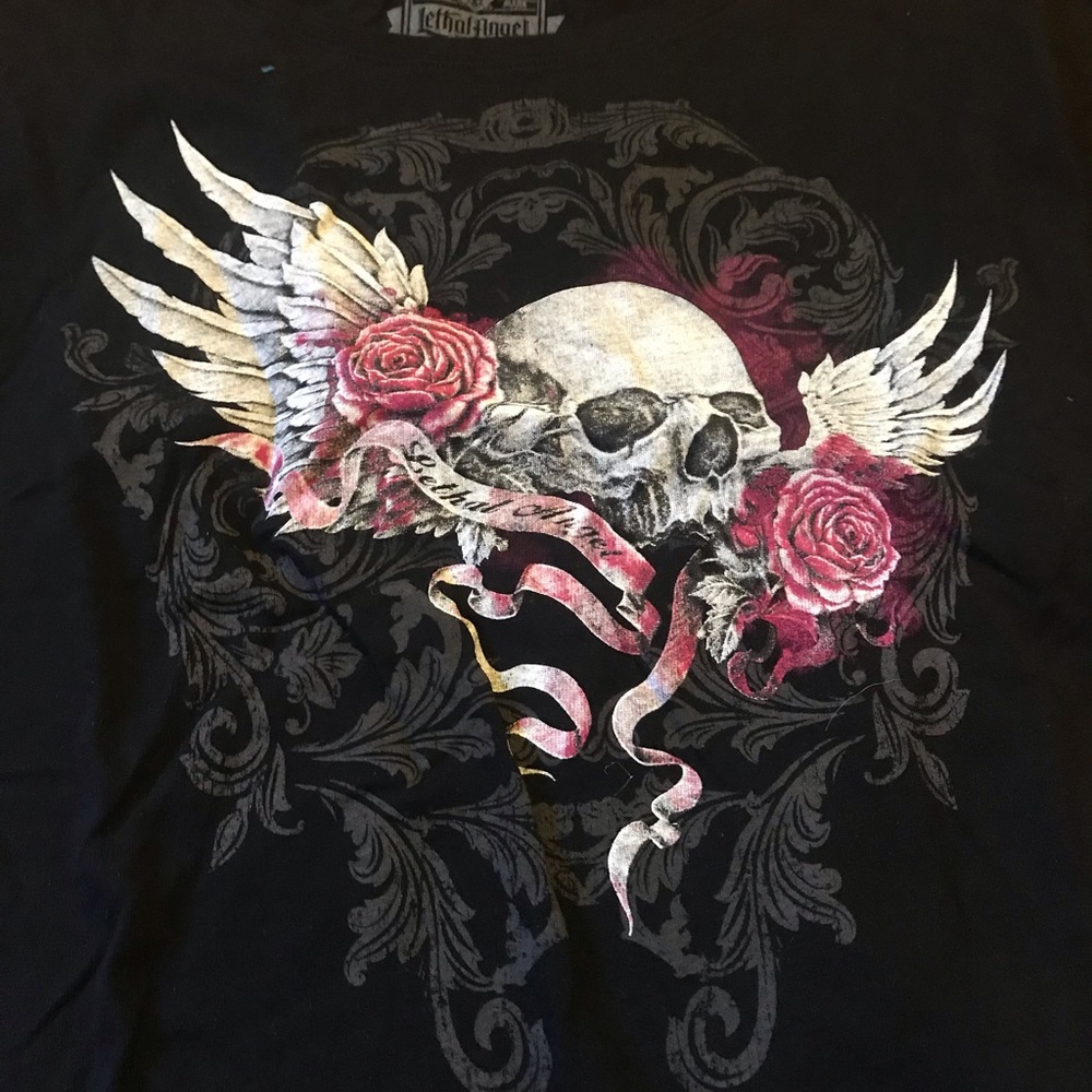 NWOT Lethal Angel Skull Tee